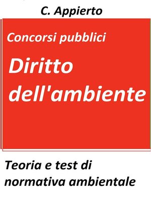 cover image of Diritto dell'ambiente